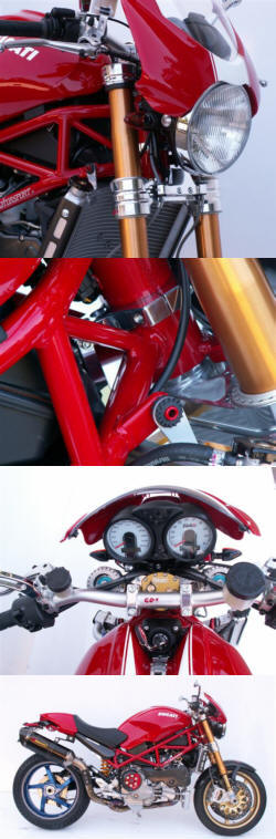 Ducati Monster Gabelbrücke Radial-Spannsystem