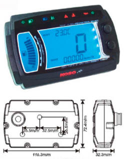 Koso XR-SR-N Racing-Tacho Multifunktion