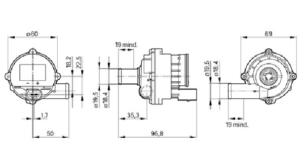 Bosch Universal elektrische Zusatzwasserpumpe - 12V Umwälzpumpe brushless