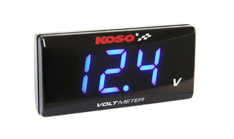 Koso Slim Style Voltmeter 8-18V mit blauer Beleuchtung