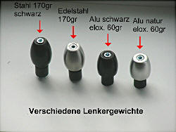 Lenkergewichte für Universal-Stummellenker